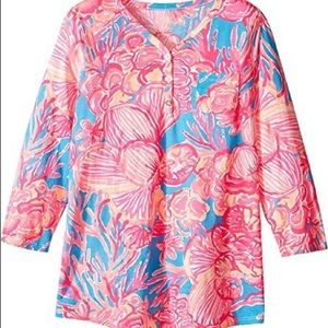 LILLY PULITZER girls Mini Palmetto tunic top XS